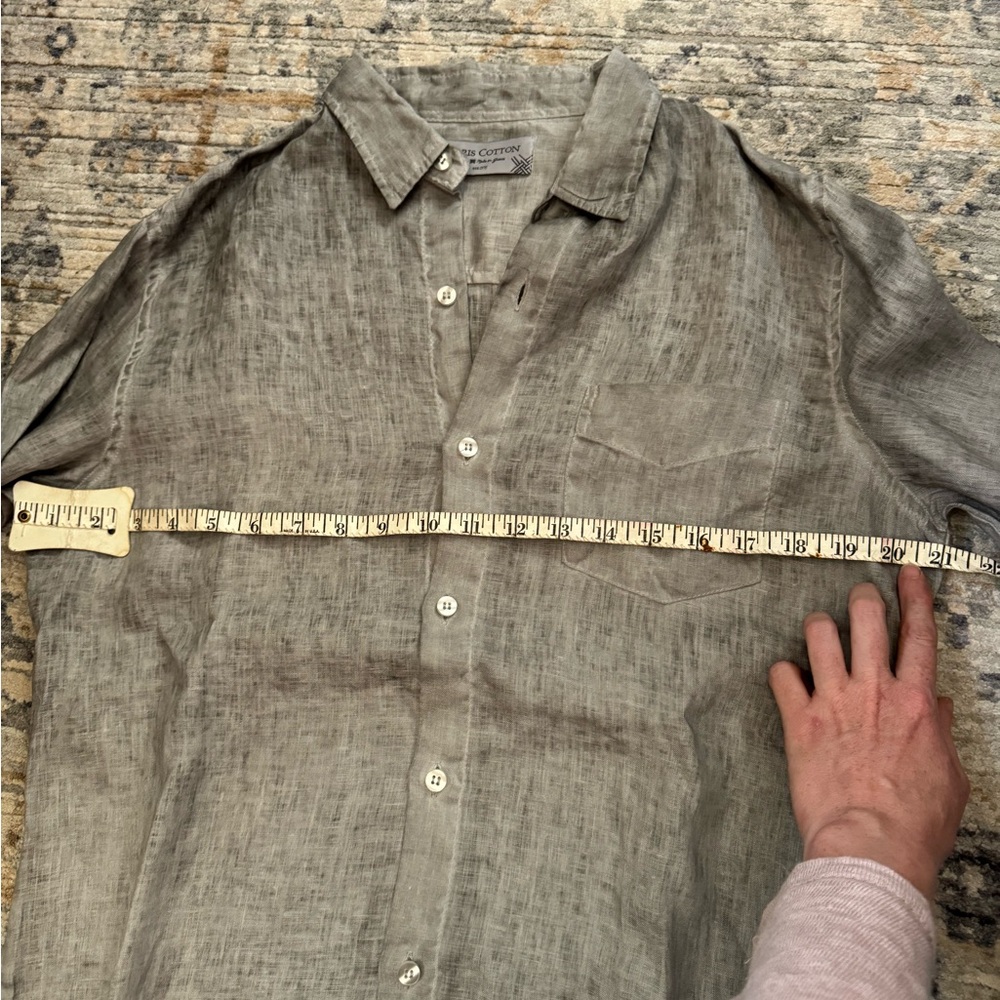 Men's Casual Gray Button Down Shirt - Picture 7 of 13